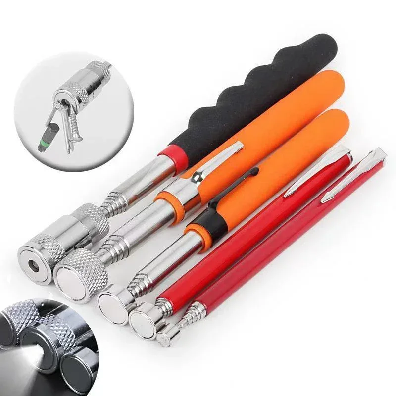 

Magnetic Picker Mini Portable Telescopic Magnetic Magnet Pen With Light For Picking Up Nut Bolt Extendable Pickup Rod Stick