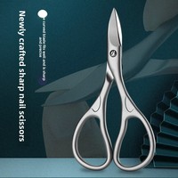 1Pcs Professional Nail Cutter Scissors Eyebrows Eyelash Multi-purpose Curved Blade Manicure Pedicure Fingernail Toenail Clipper