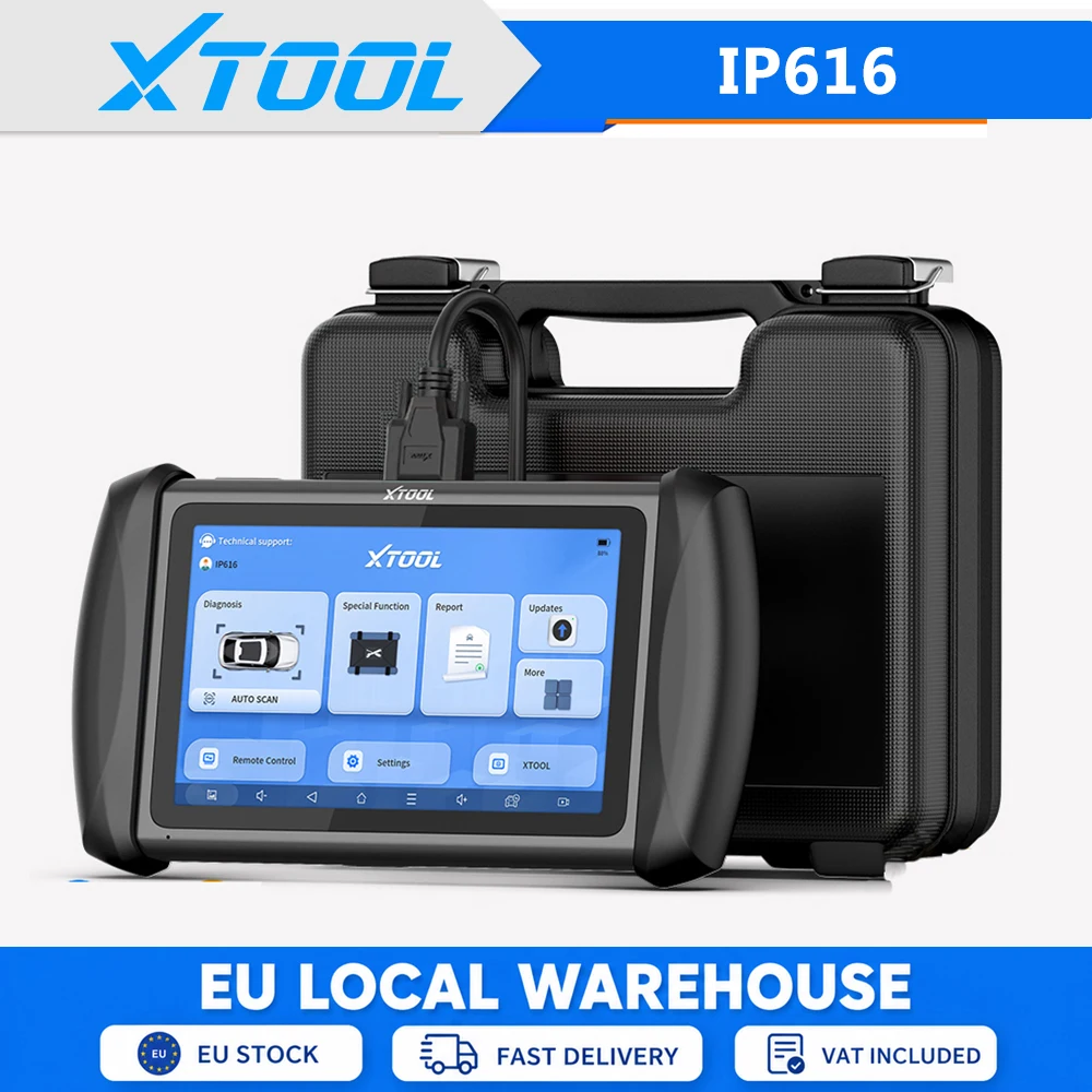 Outil de diagnostic automobile XTOOL IP616 OBD2 bidirectionnel avec programmation de clés, configuration ECU, 34+ fonctions de réinitialisation, protocole FCA Autoauth / DOIP CAN FD pour lecteur de codes GM, scanner automobile tous systèmes, mise à jour gratuite à vie