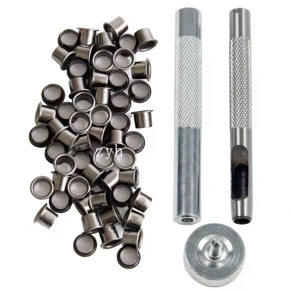 

1set Kydex Eyelets rivets tools+ 100pcs rivets Kydex Holster nail Installation tools with Black Brass nails