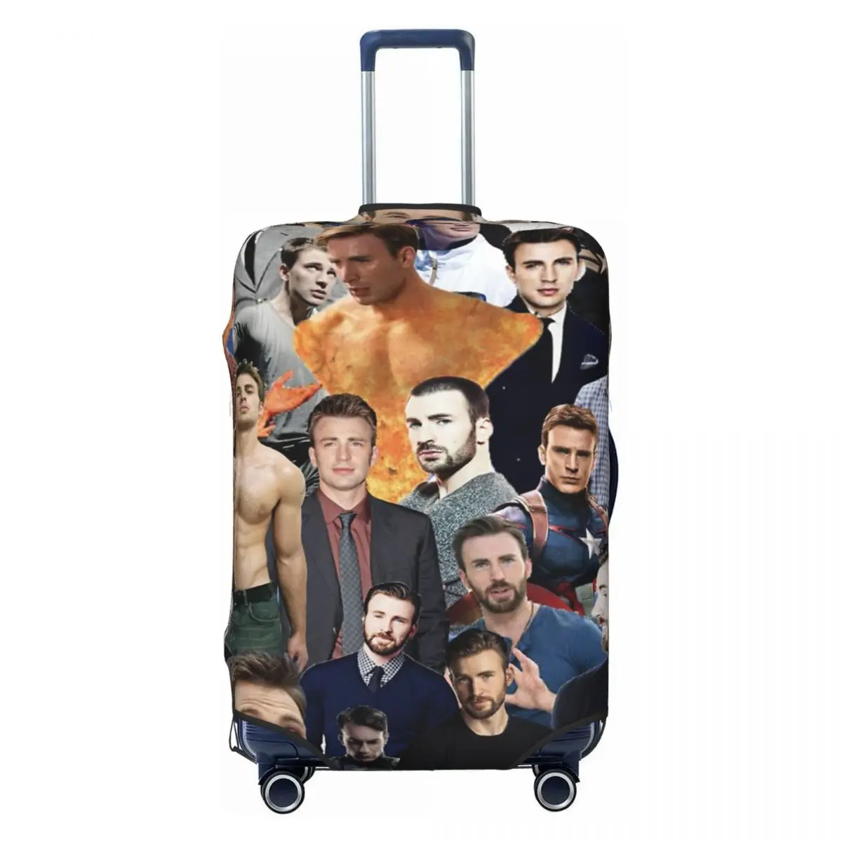 Chris Evans Colagem Imprimir Bagagem Protetora Poeira Cobre Elastic Waterproof 18-32inch Suitcase Cover Viagem Acessórios