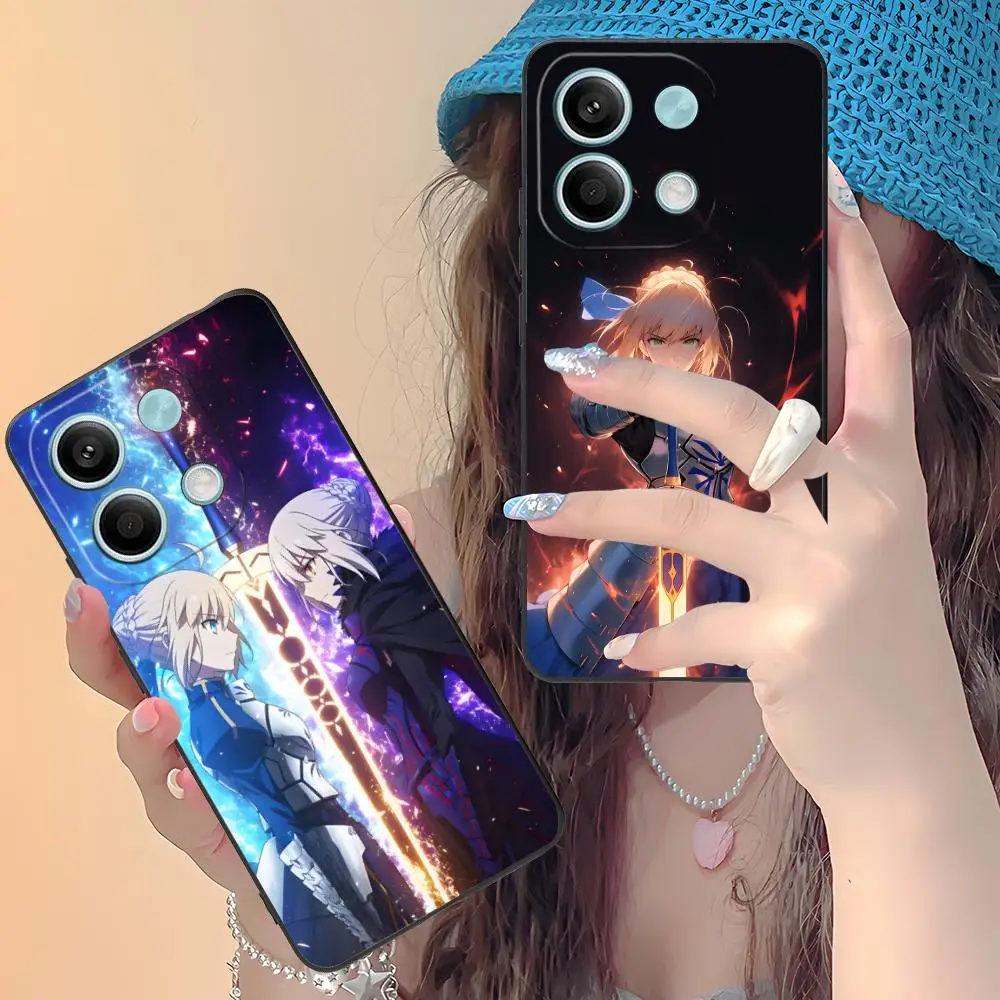 حافظة لهاتف Xiaomi Redmi Note 14 13 12 11 10 9 S A Pro Plus Lite 5G للهواتف المحمولة السوداء الهاتف الذكي الجميل #3