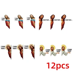 3pcs Jesus I Saw That Stickers 3In Funny Jesus Stickers Car Window Laptop Skateboard Water Bottle Guitar Computer Room Decor