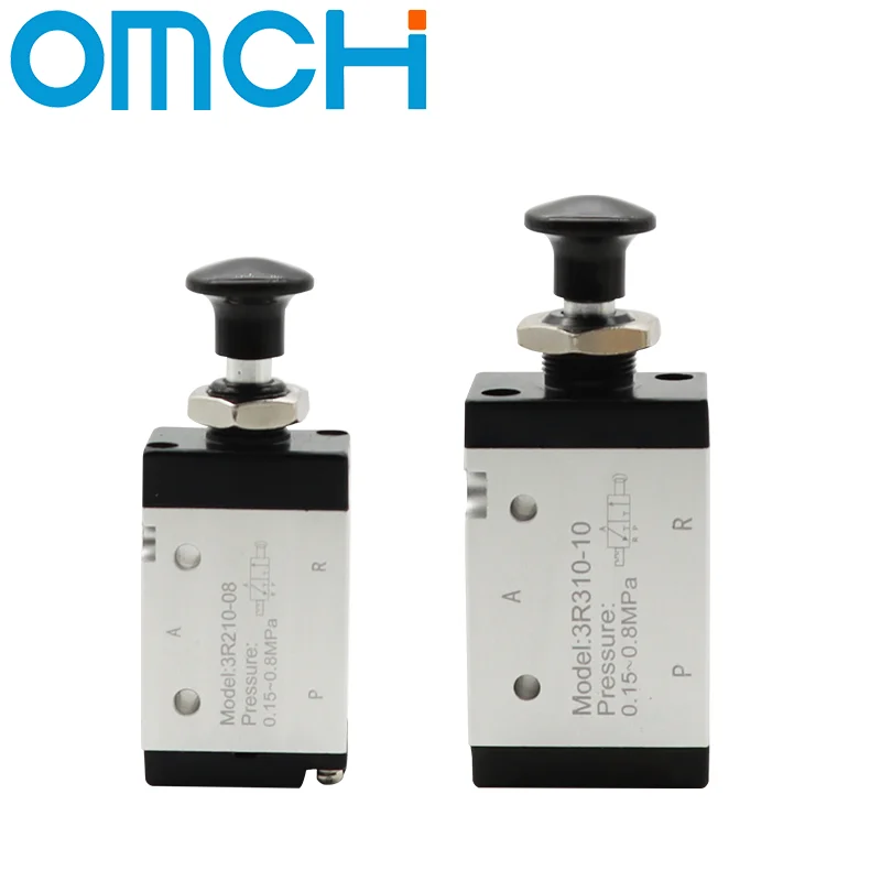 4R210-08 3R210-08 2 Way 3 Ports 5 Position Push and Pull Pneumatic Control Switch Reversing Manual Valve With Fittings 2