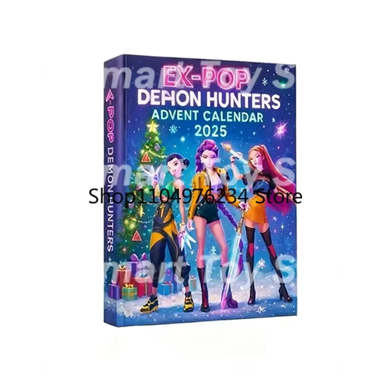 Disponibile Natale Kpop Demon Hunting 24 pezzi Calendario dell'Avvento Scatole cieche a sorpresa per giocattoli da regalo per scatole misteriose di Halloween