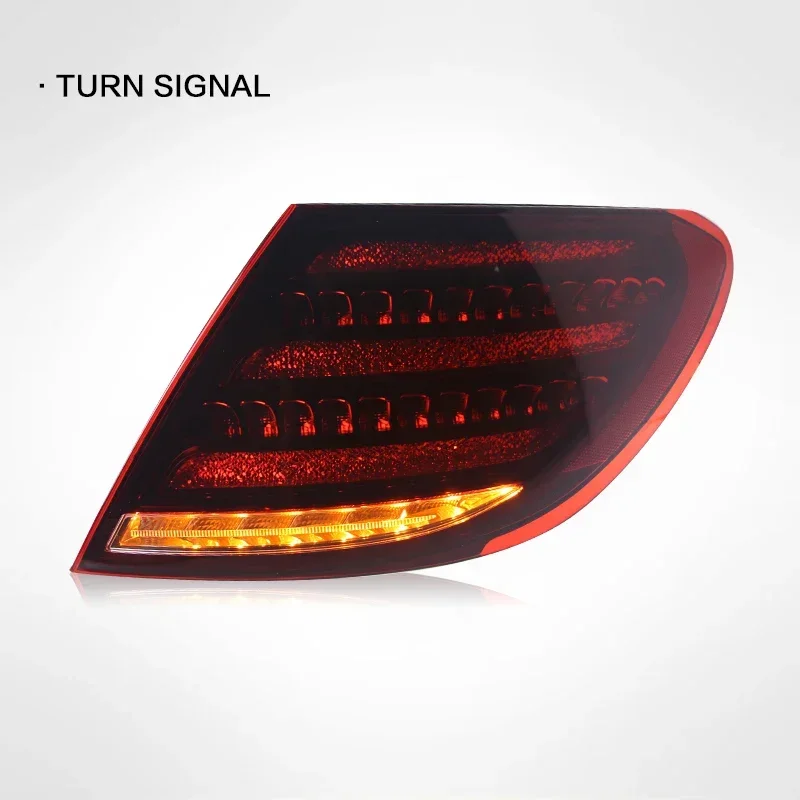 Sewiyolin سيارة DRL مصباح ليد خلفي الجمعيات لبنز W204 2007-2014 السيارات الضباب DRL الفرامل بدوره مصباح إشارة التوصيل والتشغيل