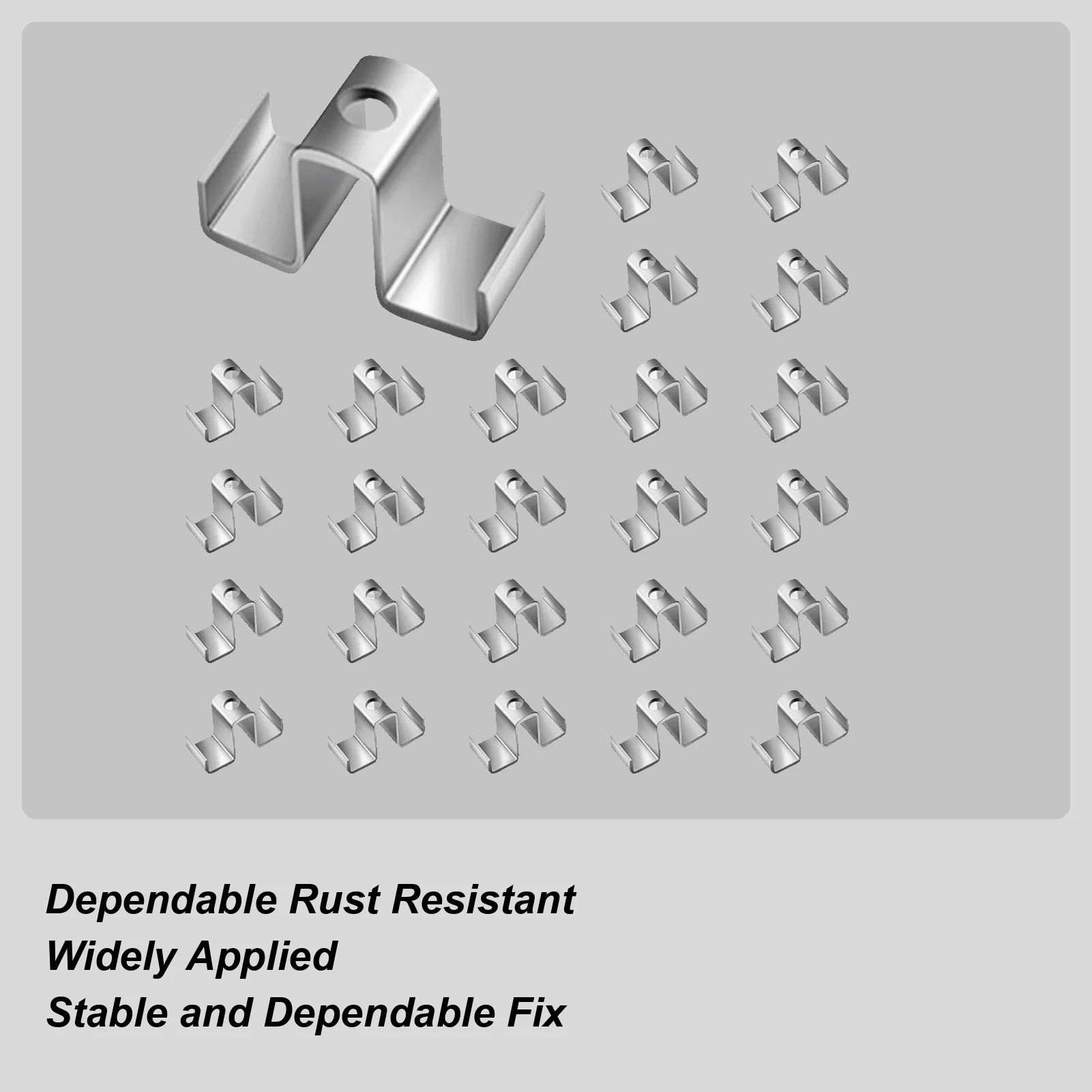 Grating Clips 25-Piece Galvanized Carbon Steel Grating Saddle Clips Fixing Clamp Hardware For Installation Factory Mezzanines