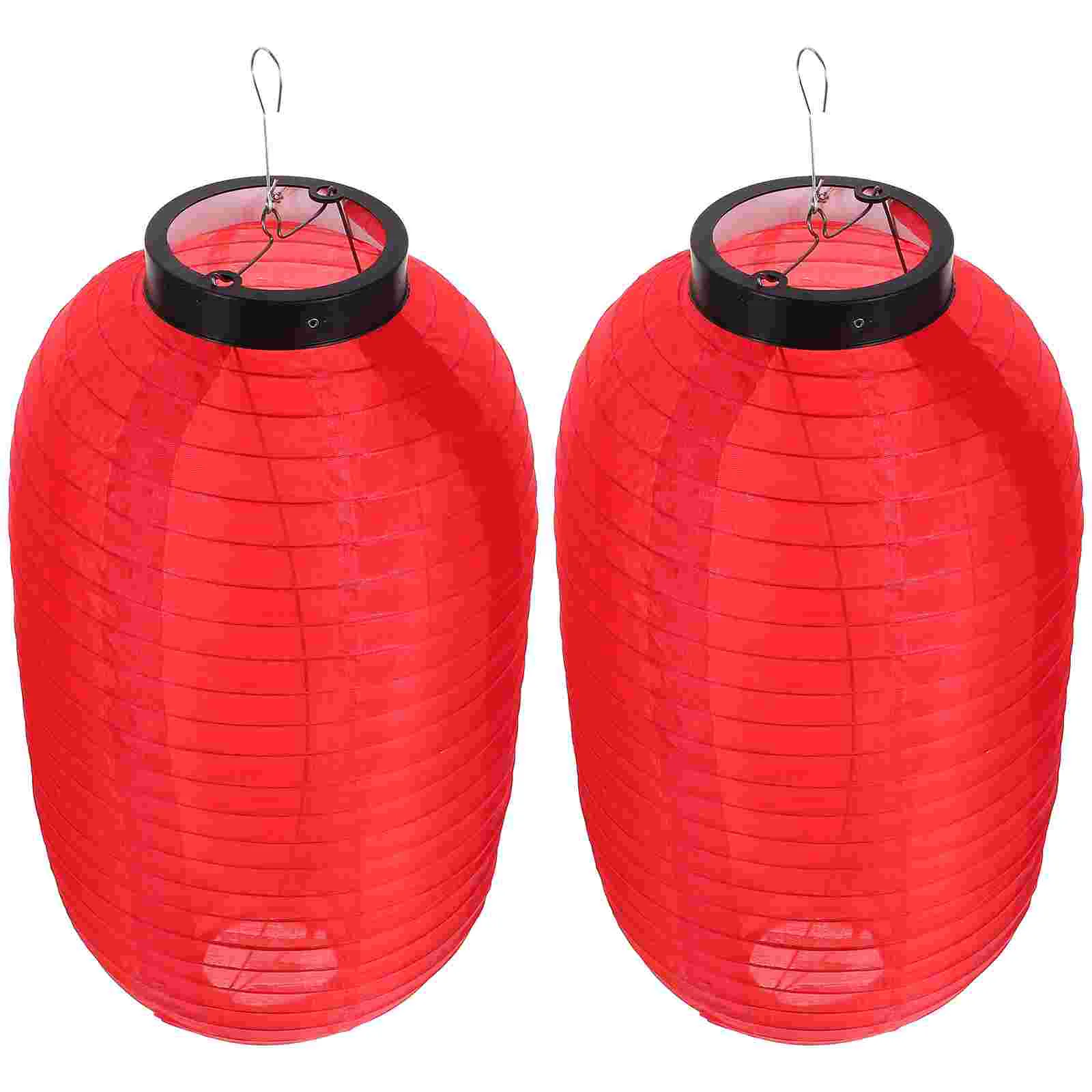 

2 Pcs Japanese Silk Lantern Foldable Chinese Lamp Tealights Plants Decor Style Exquisite Decorative Ornament Child