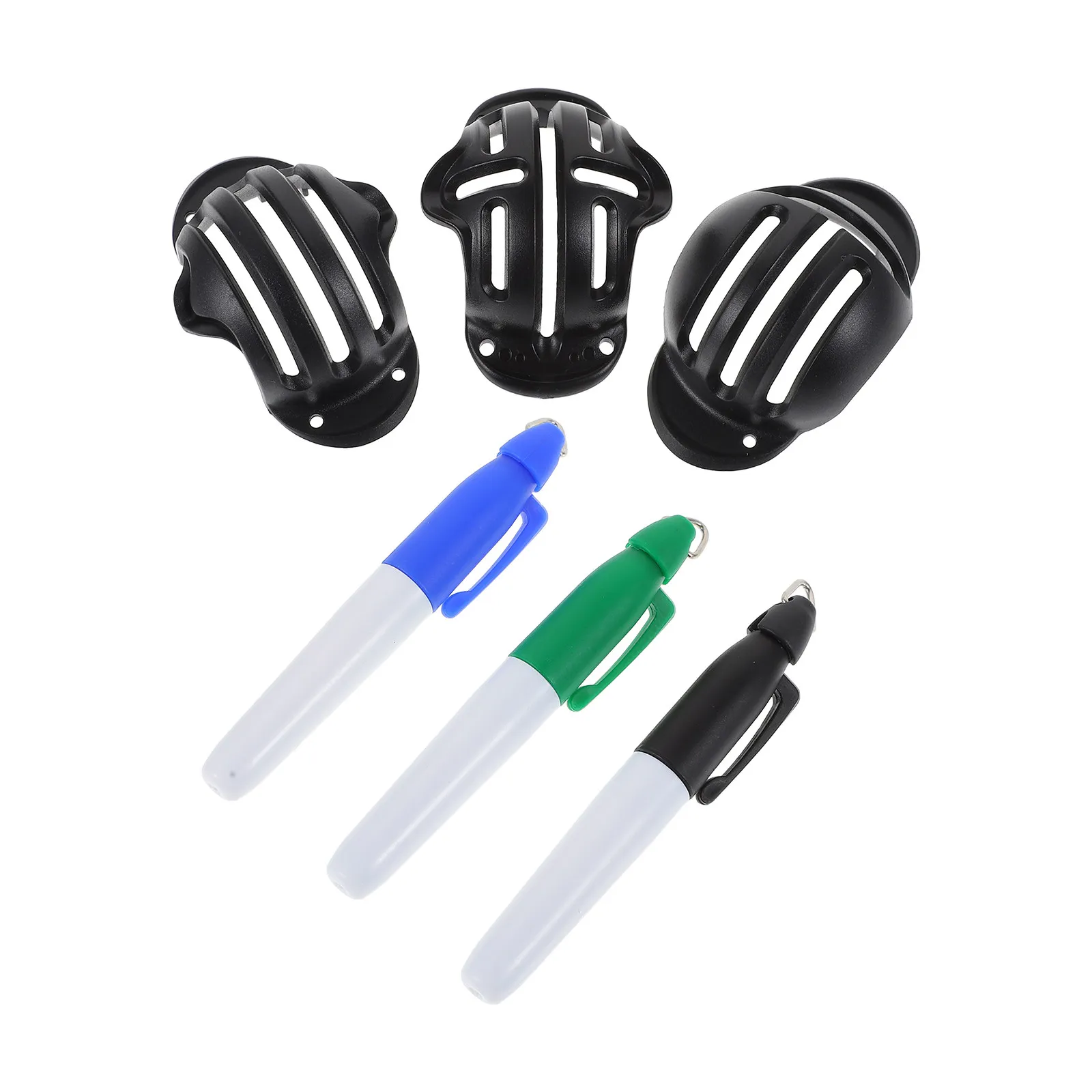 

1Set Golfs Line Marker Accessory Portable Plastic Golfing Balls Drawing Tool with Precision Stable Construction Dual Side