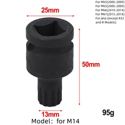 1pcs Brake Pad Screw Disassembly Tool Triple Square XZN Socket For Mk5 06-09 For Mk6 10-14 For Mk7 15-18 For Jeta Accessories