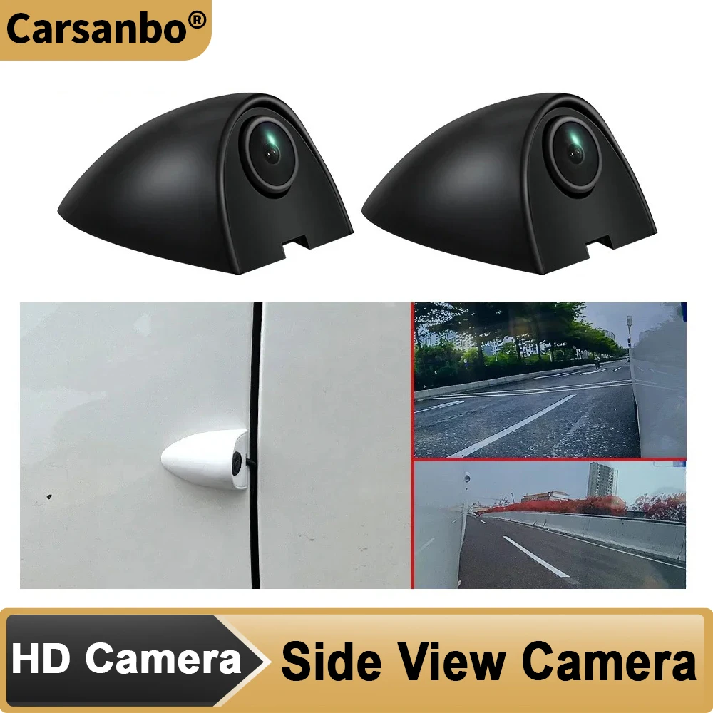 Carsanbo Car Side View Camera 3M Sticker Installation Night Vision HD Side View Blind Spot Parking Left and Right Camera 3 Color