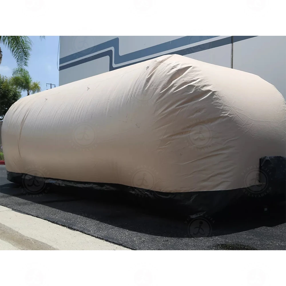 Outdoor Hagelsichere aufblasbare Autoabdeckung Automatische einziehbare Autoabdeckung Aufblasbares Autozelt