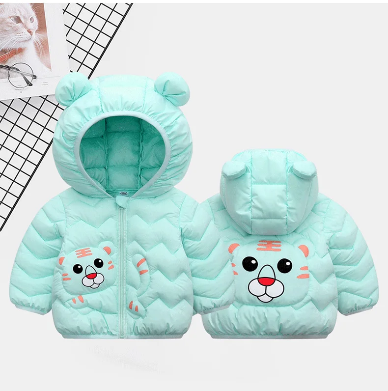 Toddler Fleece Jacket Casual Fleece Cartoon Animals Jacket Long Sleeve Toddler Kids Warm Puffer Jacketss