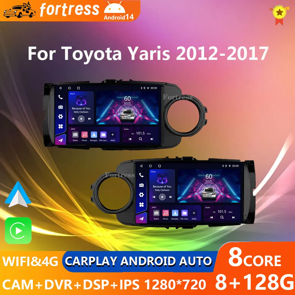 

Android 13 Car Radio Multimedia Player For Toyota Yaris 2012 - 2017 RHD/LHD Android Auto Navigation GPS Autoradio Carplay WIFI