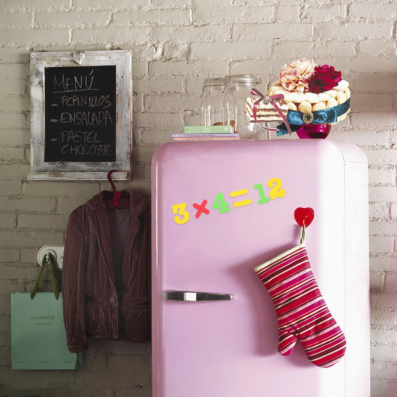 2Sets Math Education Magnets Assorted Colors Strong Adhesion Fridge Patches Early Learning Practical Stickers Home Decor