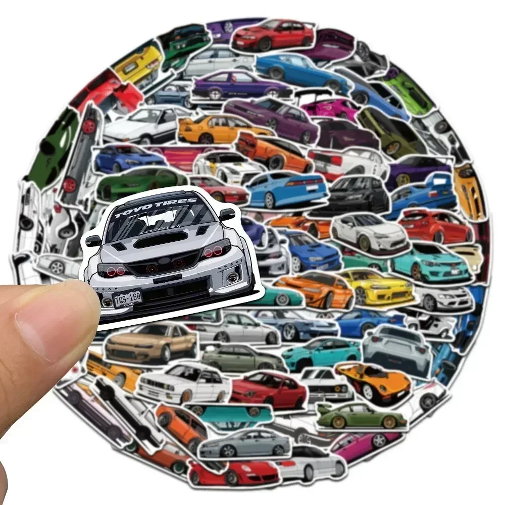 

50PCS JDM Retrofit Racing Car Graffiti Stickers Laptop Guitar Luggage Bike Skateboard Waterproof Sticker Decal Kid Toy