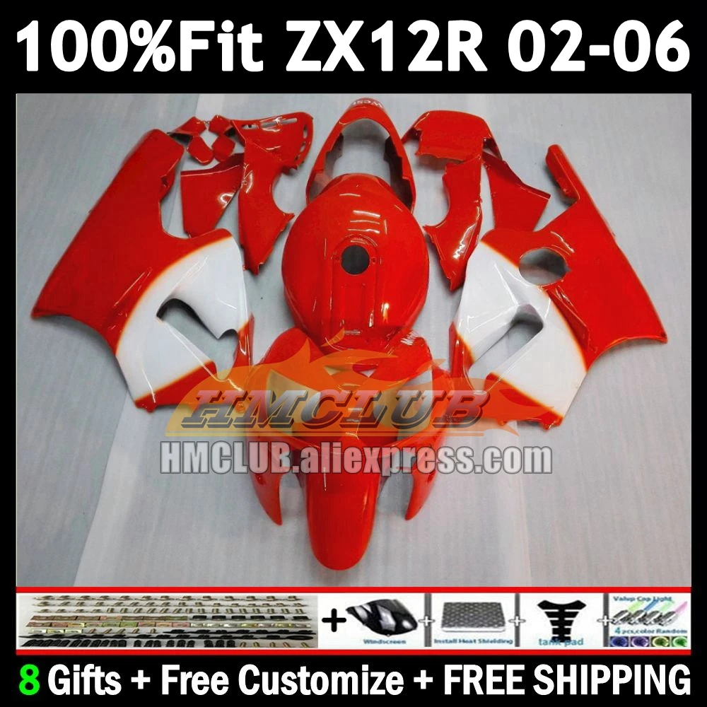 Injection For KAWASAKI NINJA ZX 12R 12 ZX-12R 2002 2003 2004 2005 2006 177No.24 1200CC ZX12R 02 03 red west 04 05 06 Fairing