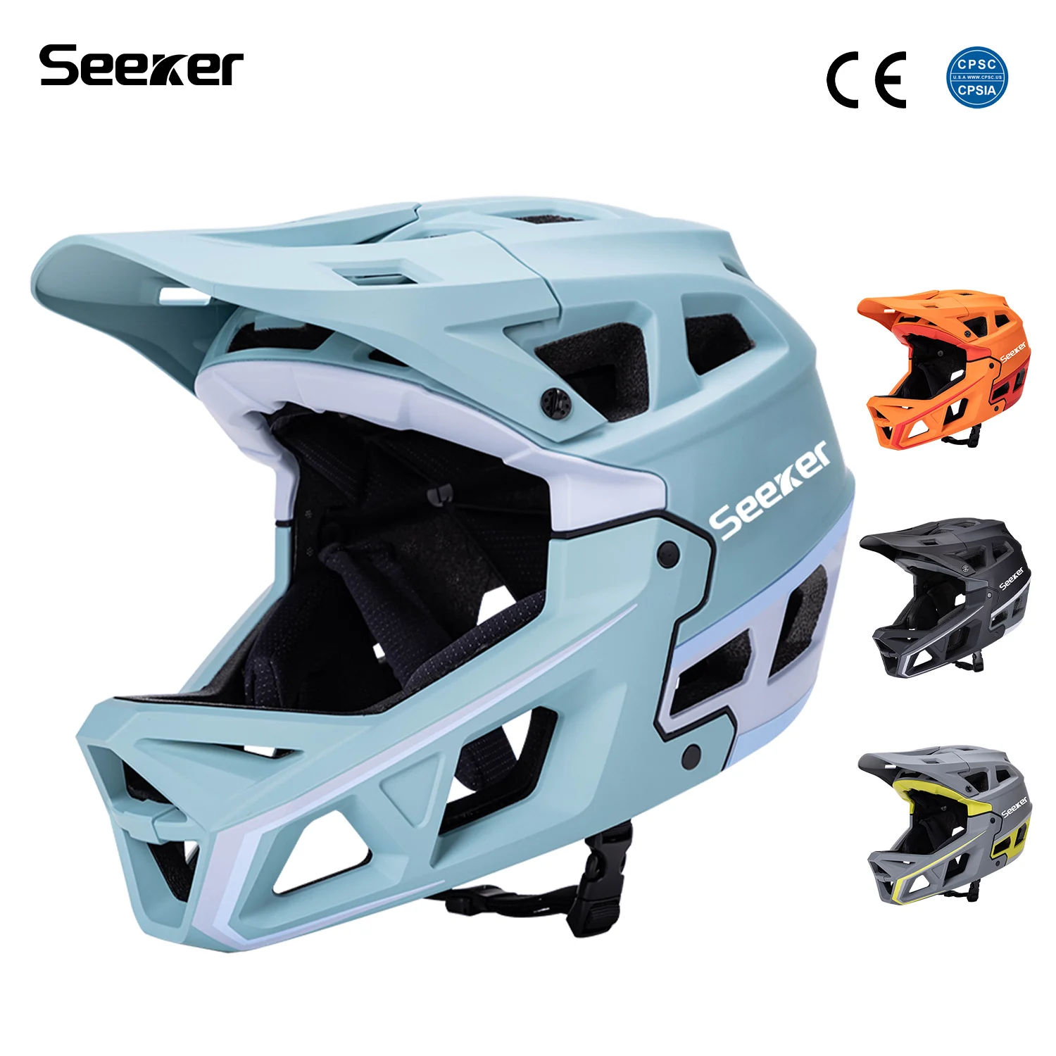 

Велосипедный шлем Seeker для кросс-кантри, цельный, с множеством вентиляционных отверстий, для даунхилла, защитный шлем для взрослых, для езды на велосипеде.