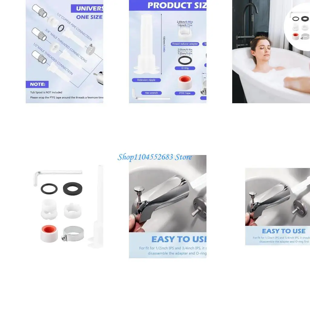 Y6GD مجموعة محولات حوض 4 في 1 مريحة تناسب مختلف وصلات الأنابيب بوصة للاستخدام اليومي غير الرسمي ملحقات الحمام