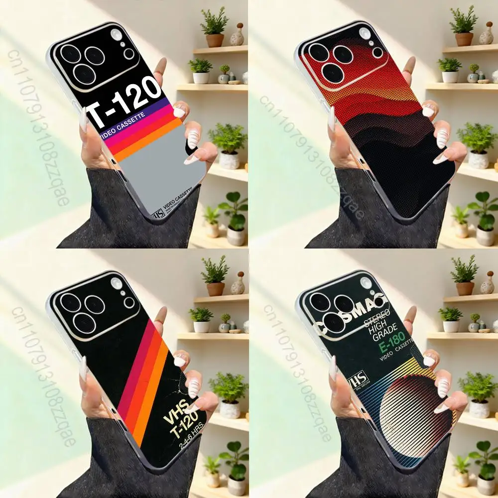

Retro V-VHS Video Cassette For iPhone 11,12,13,14,15,16,17,Pro,Max,Plus,Mini,SE4,E Phone Case Magnetic For Magsafe Wireless