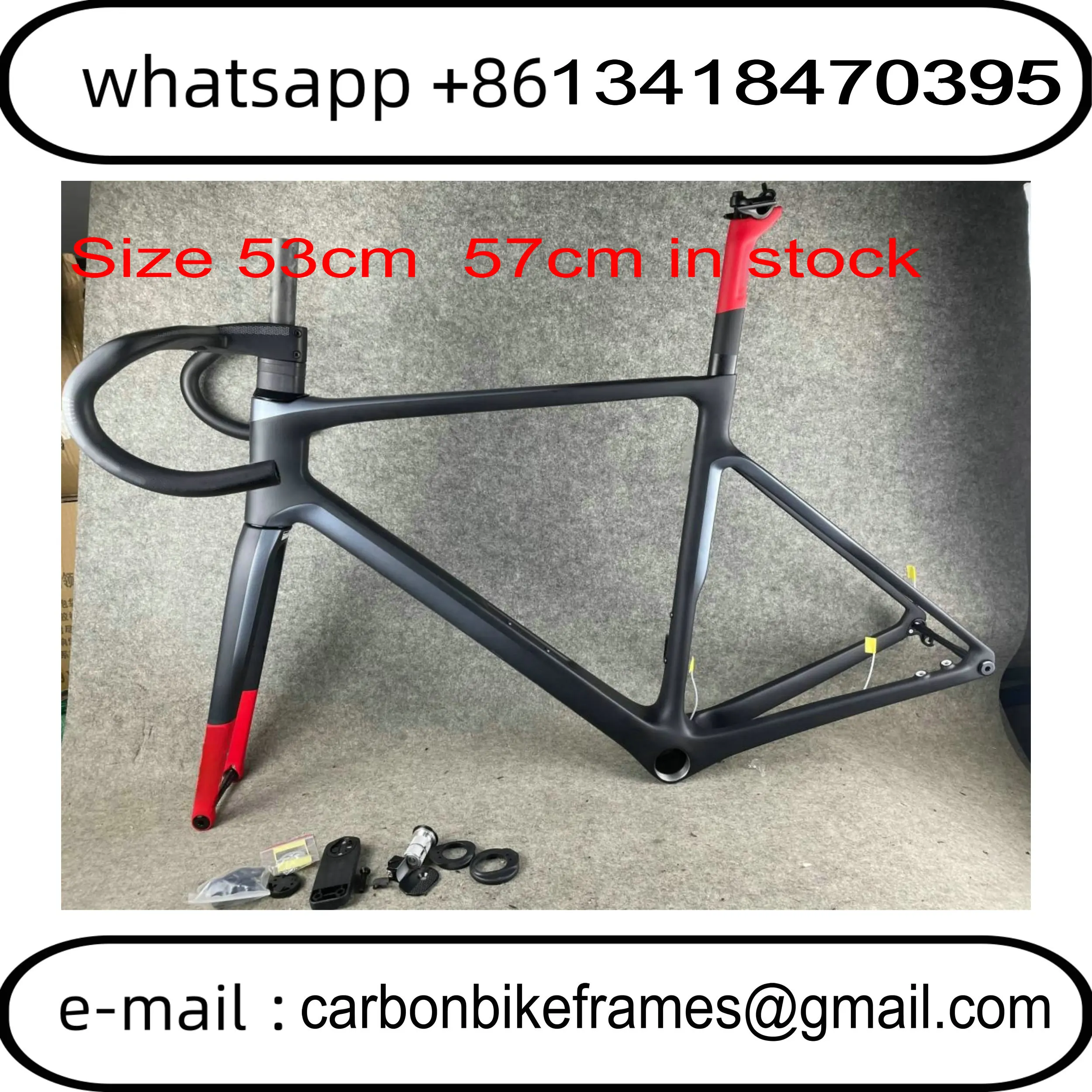 

Disc Brake V4RS Road Carbon Frame Bike Frameset T1000 T47 Racing Bicycle Frameset+Handlebar Custom Logo DPD