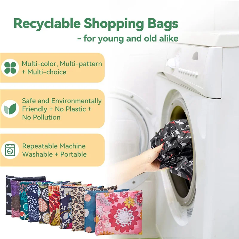 【SEE】식료품 가방 재사용 가능한 접이식 30팩 쇼핑 토트 50LBS 초대형 립스탑 패턴 기계 세탁 가능 보관함