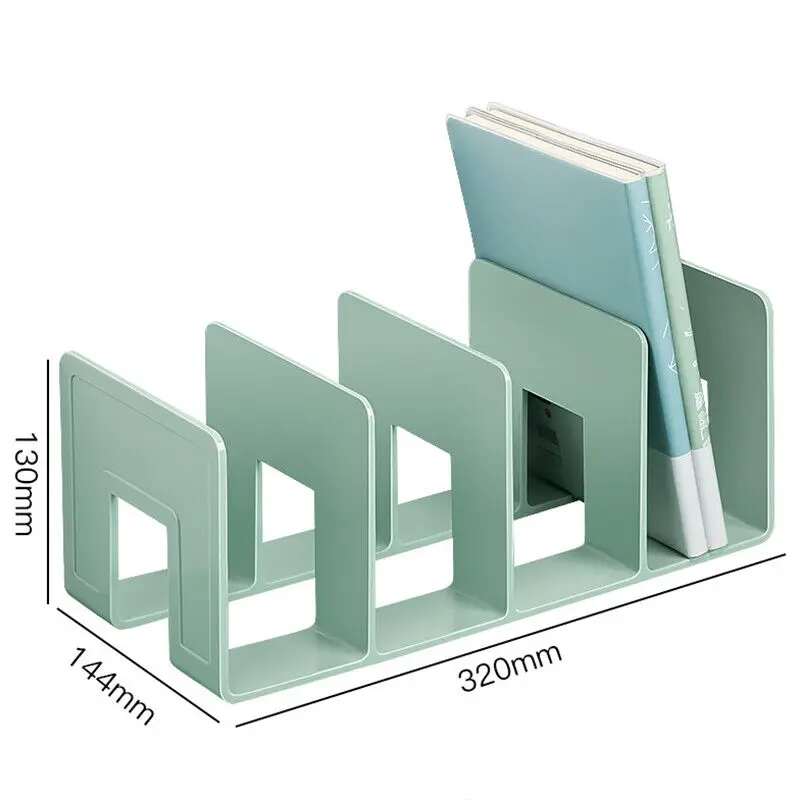 Clear Thick Bookend Plastic Bookshelf Book Storage Rack Desktop Bookshelf Organizer Student Book Holder School Library Stationer