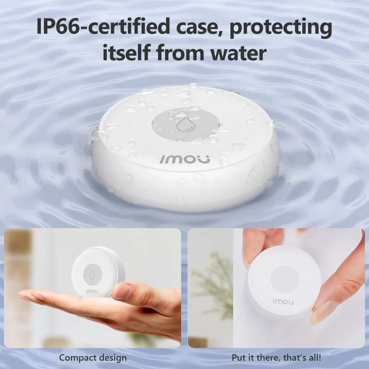 IMOU WiFi Zigbee IP66 Smart Water Leak Sensor Water Immersion Detection Alarm IMOU Life App Monitoring Smart Home Automation