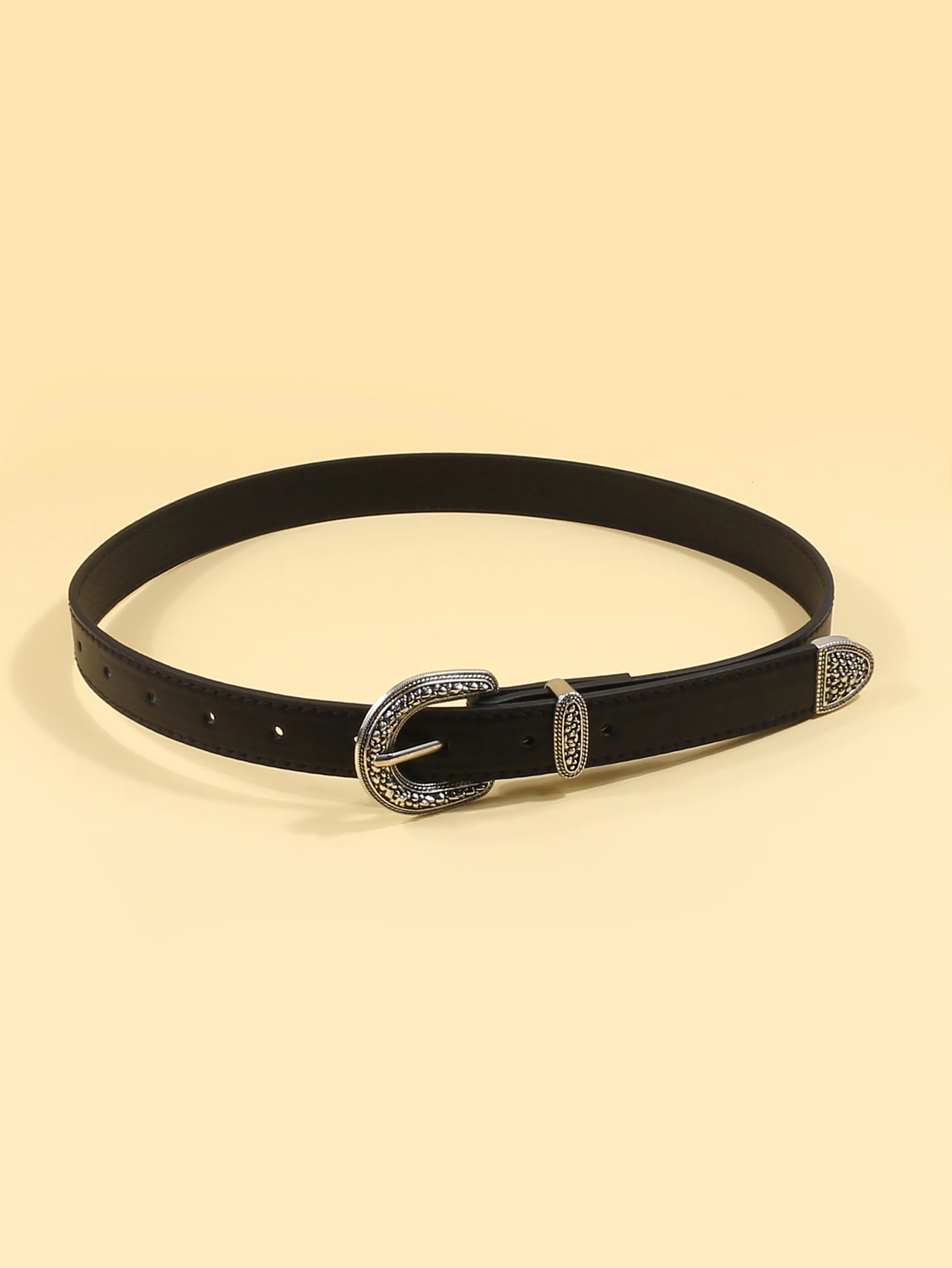 حزام ريترو جديد أوروبي وأمريكي عالي الجودة حزام PU حزام على طراز الدنيم الغربي الأمريكي