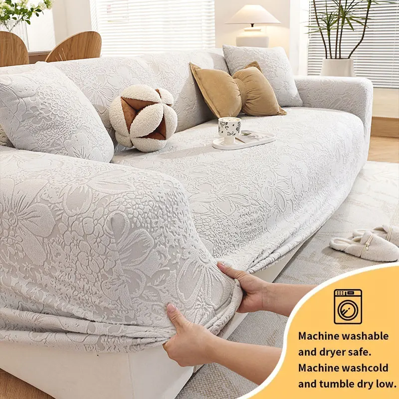 قطعة واحدة من غطاء أريكة الصوف المتكامل، غطاء عالمي شامل، مجموعة استبدال الأريكة، غطاء واقٍ للأريكة مضاد للانزلاق #1