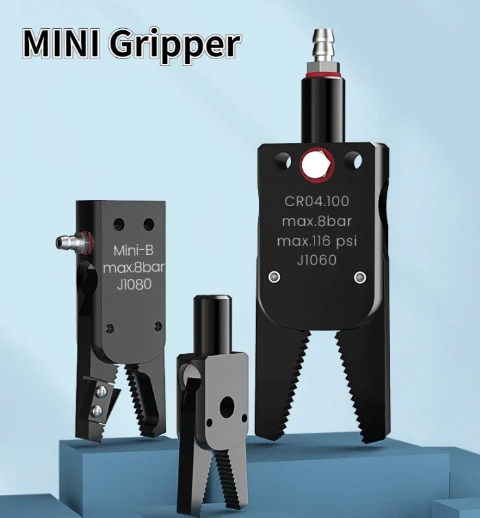 MINI Gripper Pneumatic Manipulator Fixture Sensor Nozzle Clip for Injection Molding Grab Water Spout Clip Robot Fixture Cylinder