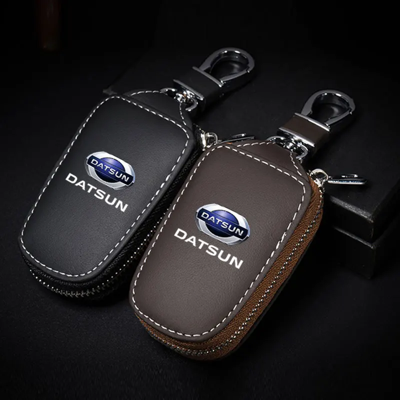 Car smart key case cover key wallet keychain for Nissan datsun cross z pickup 1200 12oy 204z 620 280z GO+ Mi-DO on-DO Redi-GO