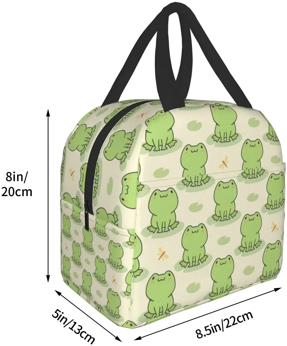 Sac à lunch en forme de grenouille pour hommes et femmes, fourre-tout réutilisable, boîte de voyage, travail, bento, glacière, boîtes de pique-nique, sacs à provisions isolés, drôle, mignon