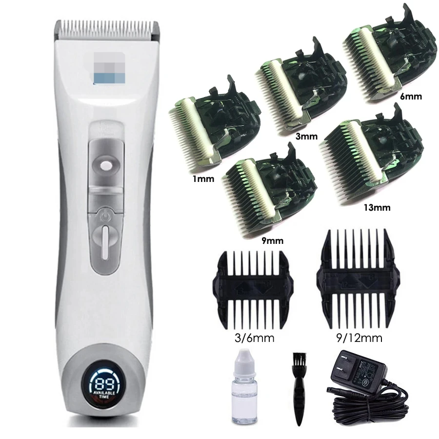 CP9600 Clipper Dogs Professional LCD Screen Pet Cat Clippers Electrical Grooming Trimmer Rechargeable Haircut Machine Animals