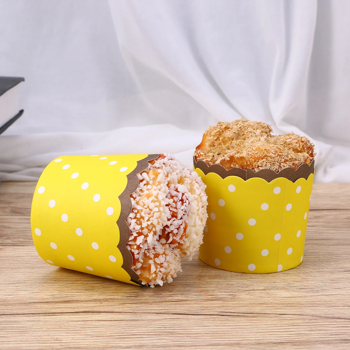 

50 pcs Cake Cup Paper Heat Resistant Pe Coated Round Thickened Muffin Liners For Baking Cupcakes Moisture Retention Non Stick