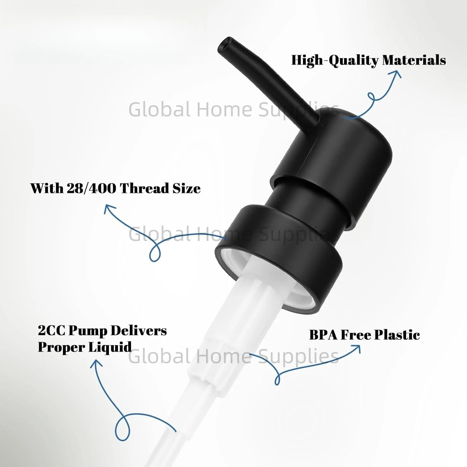 Soap Dispenser Pump Replacement for Standard 28/400 Thread Size Kitchen Soap Dispenser Pump Head for Regular Mouth Bottle