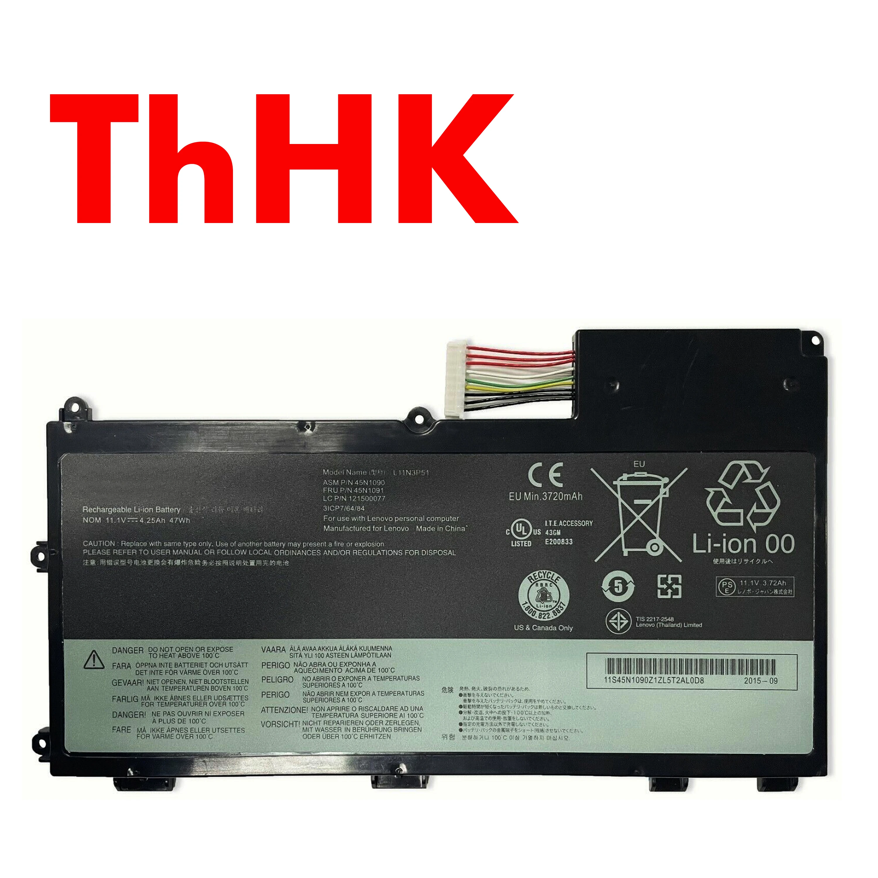Genuine Original 45N1090 45N1091 45N1089 L11N3P51 Battery For Lenovo ThinkPad T430u V490U V490UA V590U