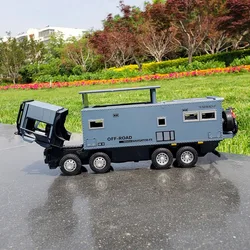 1/28 Alloy NOMADISMs Arocs Unimog Motorhome Touring Car Model Diecast Metal Off-road RV Vehicles Sound Light Boys Toy Gifts