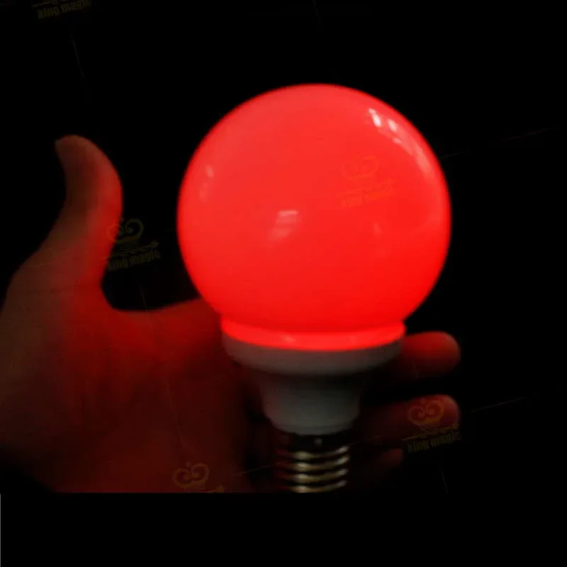 Meerkleurige magische gloeilamp met magneetbediening (wit rood blauw 3 kleuren) lamp goocheltruc en magneetring podiummagie rekwisieten goochelaar