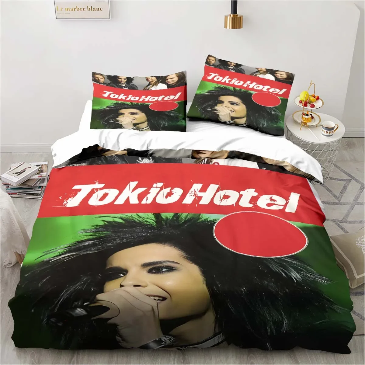 

printing Tokio Hotel Bedding Set Single Twin Duvet Cover Set HD Comforter Cover for Kids Bedding Sets Bedclothes Bedroom Decor