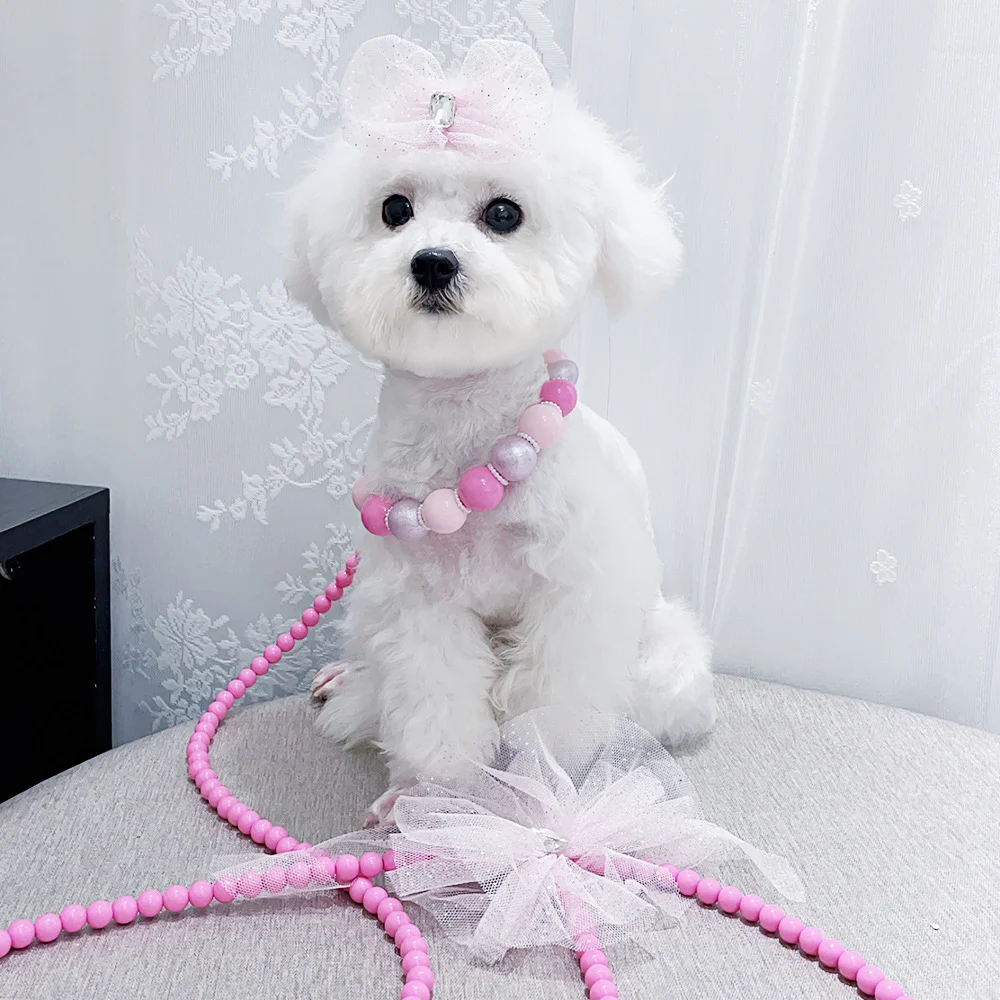 

Pearl Collar for Small and Medium Dog, Luxury Dog Accessories, Pet Outfit, Poodle Yorkies, Jihuahua