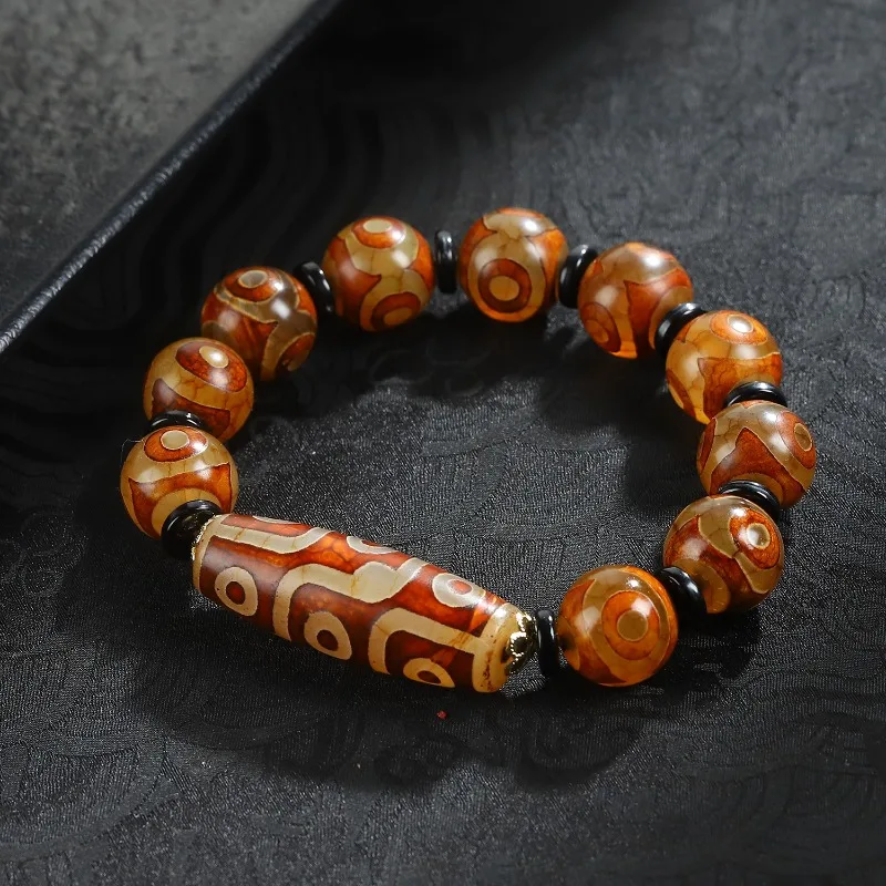 

Classic Fashion Dzi Bead Bracelet, Retro Ethnic Style Unisex Bracelet Jewelry