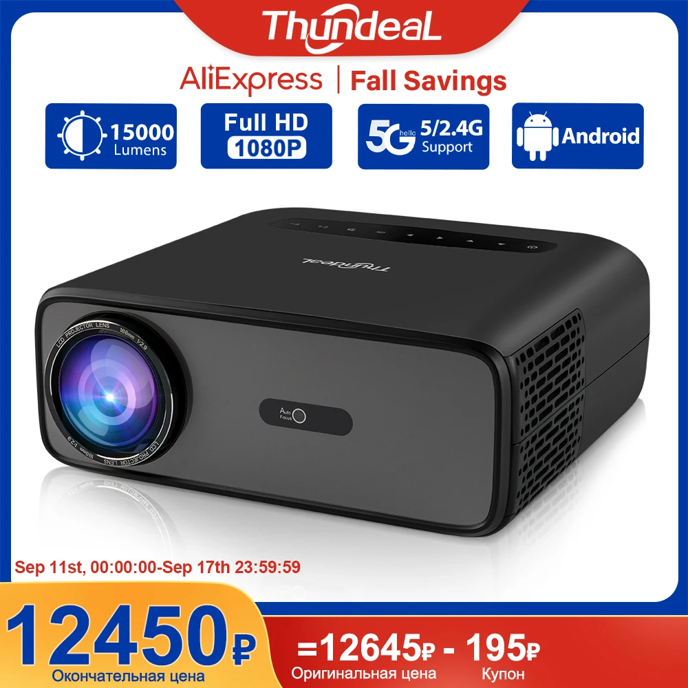 

ThundeaL Full HD Projector TD97 Pro 1080P 2K 4K Video Portable Projector WiFi 6 Android Home Theater TD97Pro 3D Smart Proyector