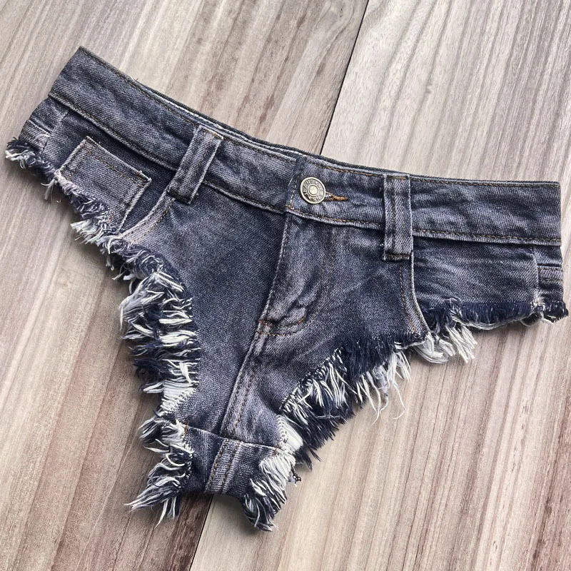 Denim Skinny Women's Shorts Nightclub Pole Dance Hipster Super Short Shorts