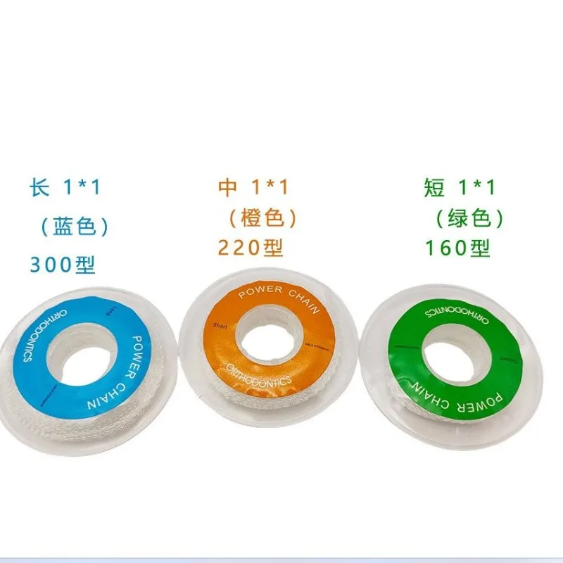 Lab Material, Rubber Chain/orthodontic Elastic Ring 1 * 1 Rubber Transparent Elastic Traction Tool s