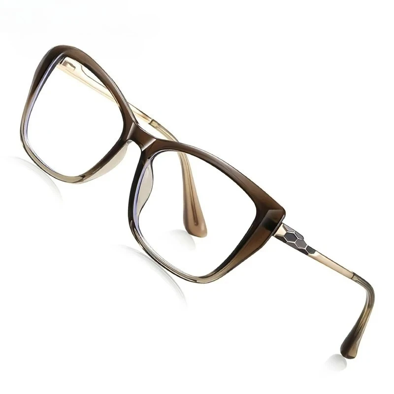 

KUXA Простые ретро-оправы, дизайнерские очки с защитой от синего света, квадратные геометрические настраиваемые фотохромные очки по рецепту LS230