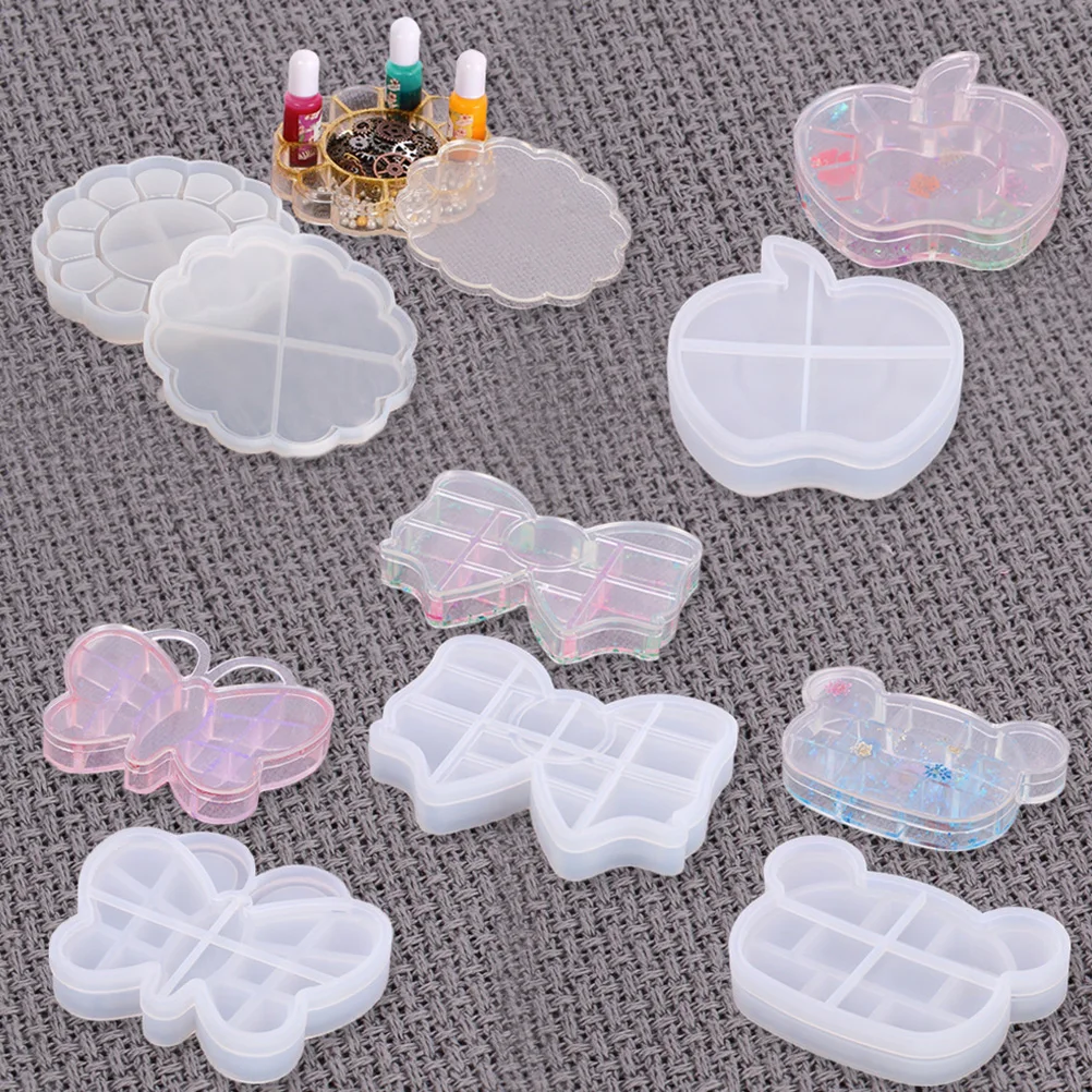 

Epoxy Resin Diy Butterflies Storage Box Silicone Art Craft Lid Jewelry Making Creative Desktop Ornament Gift Crafts Accessories