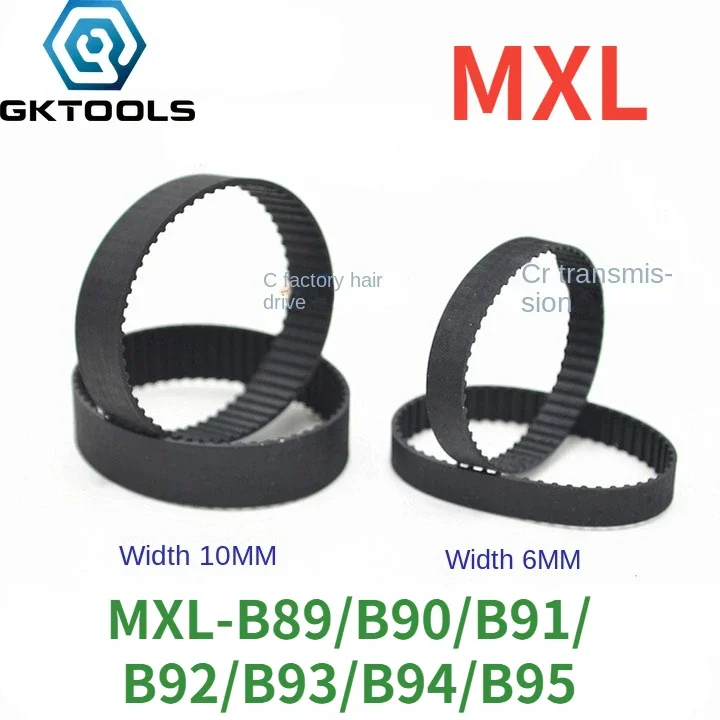 GKTOOLS MXL Synchronous Timing belt B89MXL/B90MXL/B91MXL/B92MXL/ B93MXL/B94MXL/B95MXL Width 6/10mm