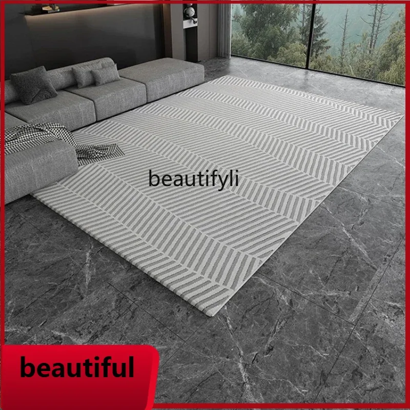 

F132 Light luxury living room carpet minimalist high-end cream wind coffee table blanket Italian bedroom room bedside blanket