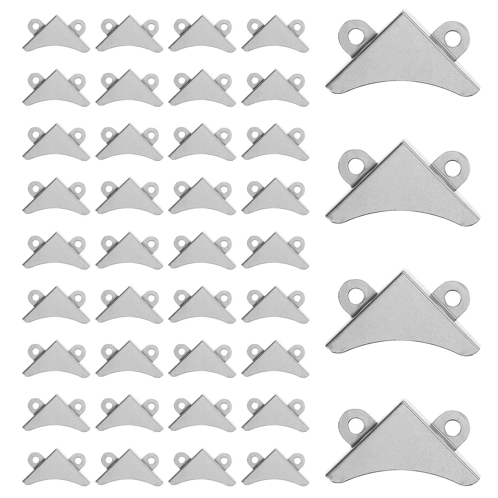 50 قطعة معدنية L على شكل دعامات زاوية مرآة حمام طقم تثبيت عالمي صالح سمك مختلف تجميع سريع لا حاجة لأدوات #4